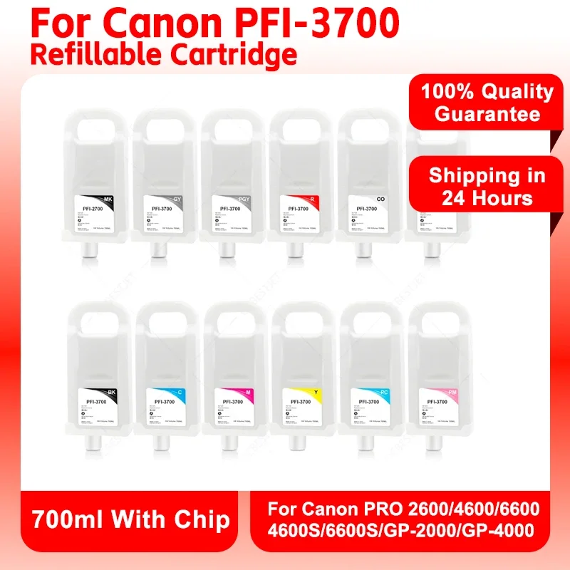 Многоразовые картриджи для Canon PFI-3700 PFI 3700 PFI-2700 с чипом для Canon PRO 2600 4600 6600 GP 4600s 6600s 2000 4000
Многоразовые картриджи для Canon PFI-3700 PFI 3700 PFI-2700 с чипом для Canon PRO 2600 4600 6600 GP 4600s 6600s 2000 4000