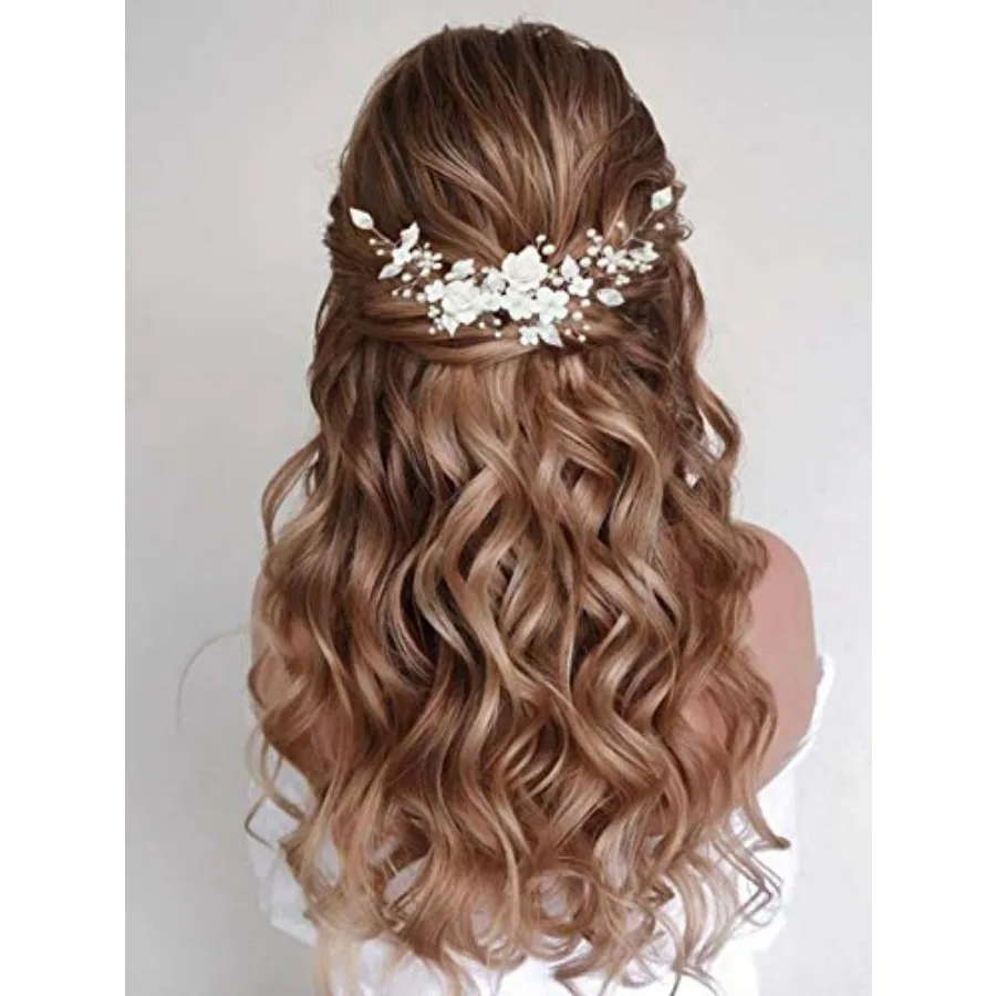 Flower Bride Wedding Hir Vine Perl Bridl Hedpiece Lef Hir ccessories Hir Pcs for Women nd Girls
Flower Bride Wedding Hir Vine Perl Bridl Hedpiece Lef Hir ccessories Hir Pcs for Women nd Girls