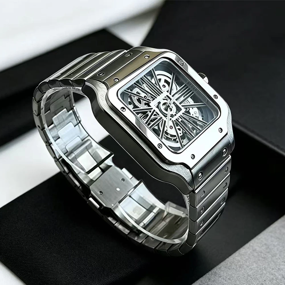 High quality NH70 stainless steel watch hollowed out dial customized men's automatic watch suitable for NH70 movement
High quality NH70 stainless steel watch hollowed out dial customized men's automatic watch suitable for NH70 movement