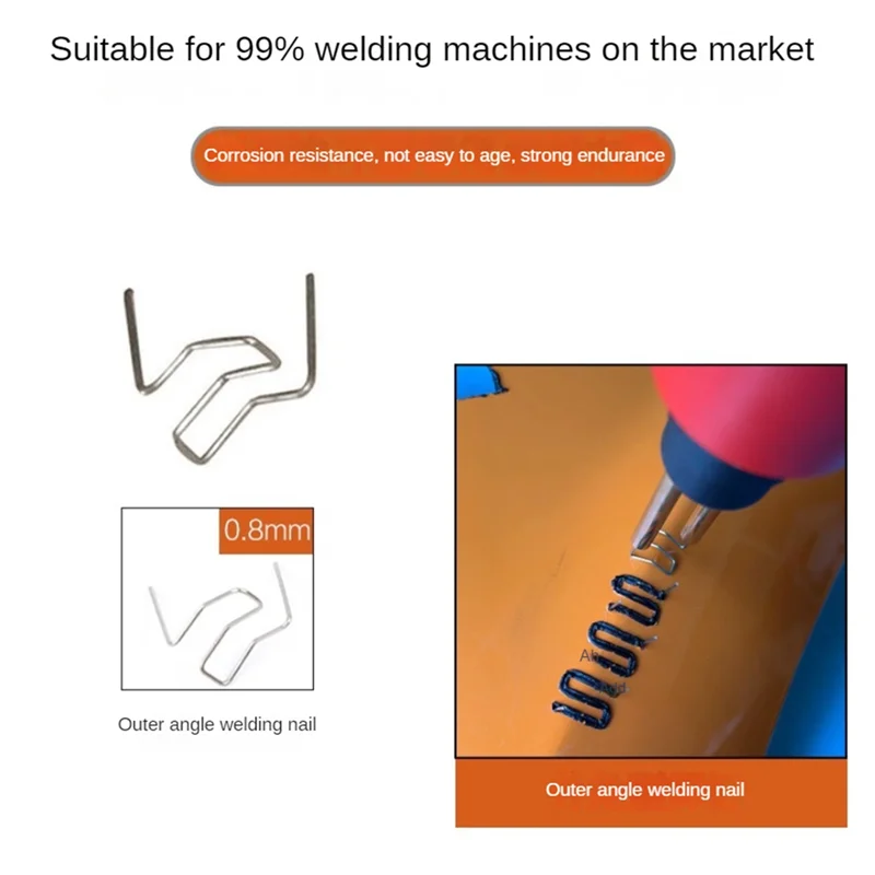 500Pcs 0.8Mm Outer Corner Hot Stapler For Plastic Welder Repair Standard Pre Cut Wave Staple Welding Bumper Car Bumper Durable
500Pcs 0.8Mm Outer Corner Hot Stapler For Plastic Welder Repair Standard Pre Cut Wave Staple Welding Bumper Car Bumper Durable