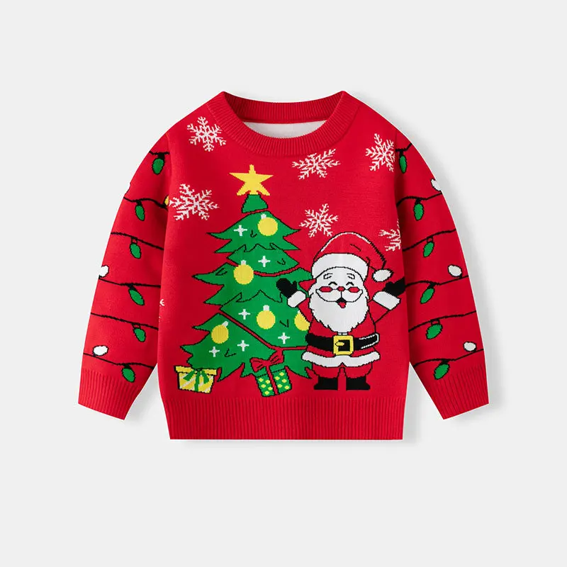 Lovely Sweater Boys Girls Cute Xmas Pullovers Autumn Winter Santa Claus Christmas Tree Children Knitted Warm Soft Knitwear 
Lovely Sweater Boys Girls Cute Xmas Pullovers Autumn Winter Santa Claus Christmas Tree Children Knitted Warm Soft Knitwear
