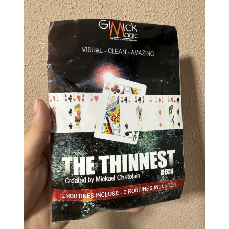 THE THINNEST DECK Трюк от Mickael Chatelain Крупным планом Предпочтатель Сцена / Салон Волшебные трюки Иллюзионная карта Магический реквизит Крупным планом
THE THINNEST DECK Трюк от Mickael Chatelain Крупным планом Предпочтатель Сцена / Салон Волшебные трюки Иллюзионная карта Магический реквизит Крупным планом