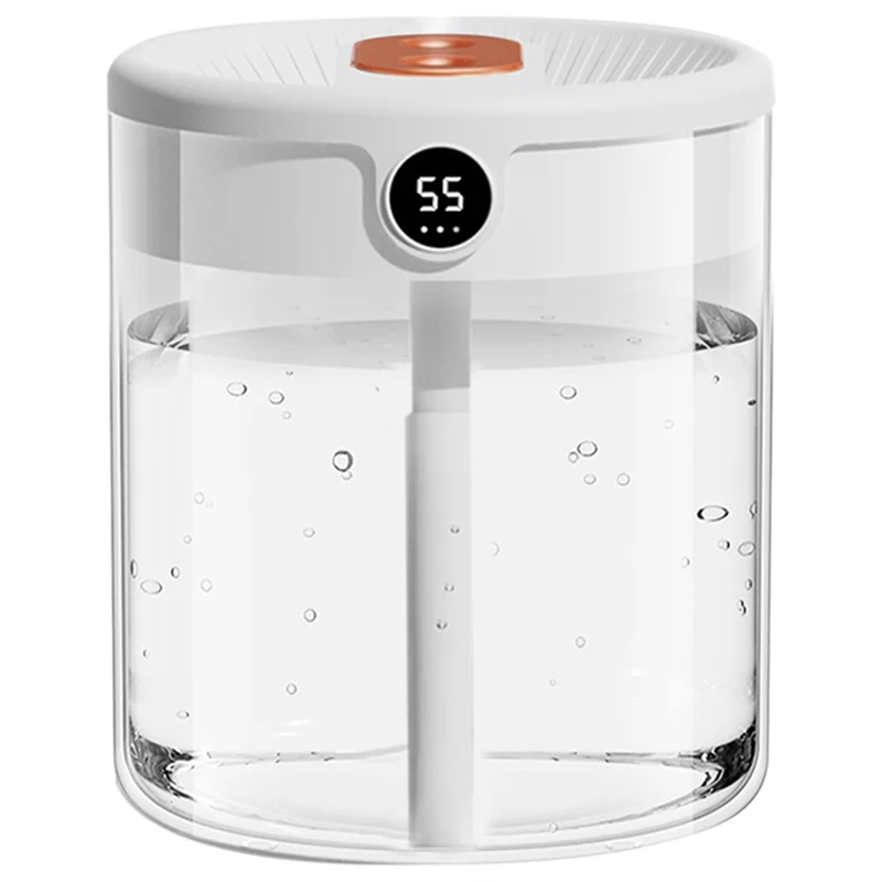 Air Humidifier Big Capacity with LCD Humidity Display Night Light Double Nozzle Essential Oil Diffuser for Home White
Air Humidifier Big Capacity with LCD Humidity Display Night Light Double Nozzle Essential Oil Diffuser for Home White
