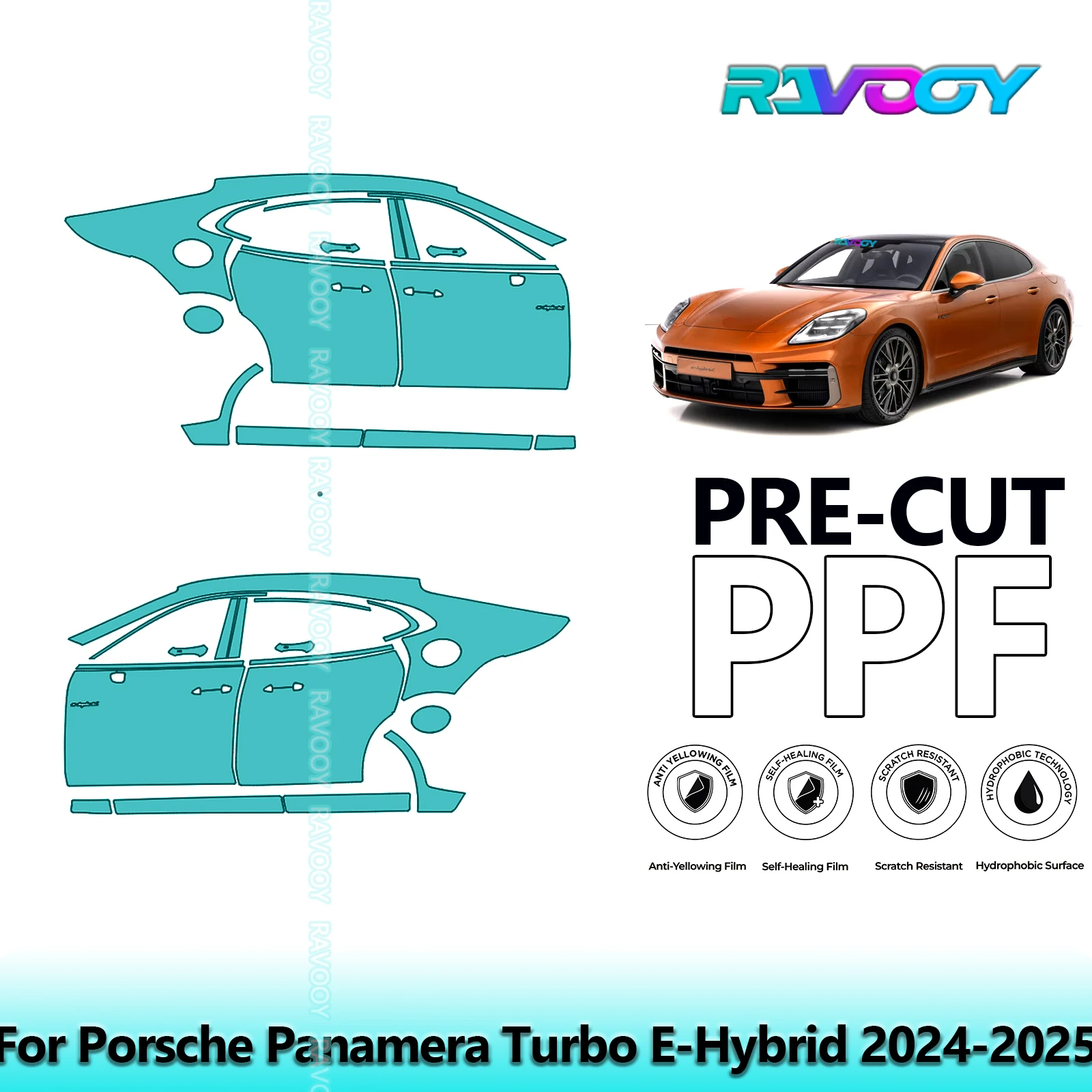 For Porsche Panamera Turbo E-Hybrid 2024-2025 8.5mil Clear Matte Pre-Cut PPF Door & A/B Pillar Kit TPU Paint Protection Film Set
For Porsche Panamera Turbo E-Hybrid 2024-2025 8.5mil Clear Matte Pre-Cut PPF Door & A/B Pillar Kit TPU Paint Protection Film Set