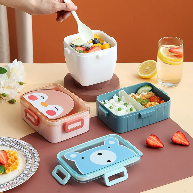 Cartoon Bear Lunch Box for Children Kids Portable Bento Box Kawaii Hermetic with Spoon Fruit Salad Food Containers Microwavable
Cartoon Bear Lunch Box for Children Kids Portable Bento Box Kawaii Hermetic with Spoon Fruit Salad Food Containers Microwavable