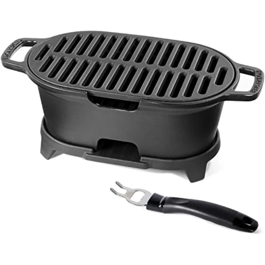 Mini 100% Cast Iron Hibachi Grill Tabletop Small Portable Charcoal Grill for Outdoor Camping Japanese BBQ Grill Grate Surface 1
Mini 100% Cast Iron Hibachi Grill Tabletop Small Portable Charcoal Grill for Outdoor Camping Japanese BBQ Grill Grate Surface 1