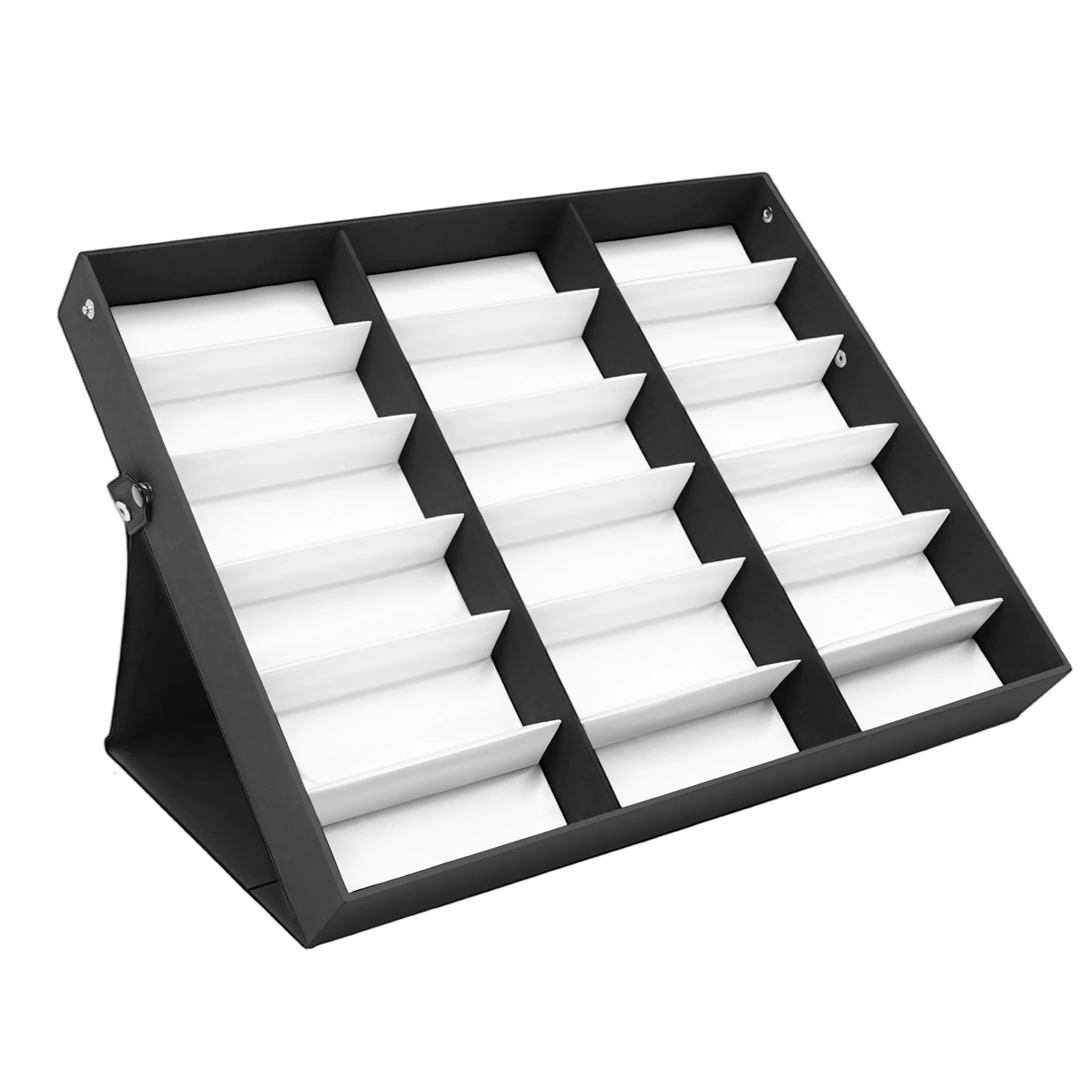 Sunglasses Box 18 Slots Mdf Silk Flip Lid Soft Lining 2-Side Buttons Assembly-Free Suitable For Stores Homes Offices
Sunglasses Box 18 Slots Mdf Silk Flip Lid Soft Lining 2-Side Buttons Assembly-Free Suitable For Stores Homes Offices