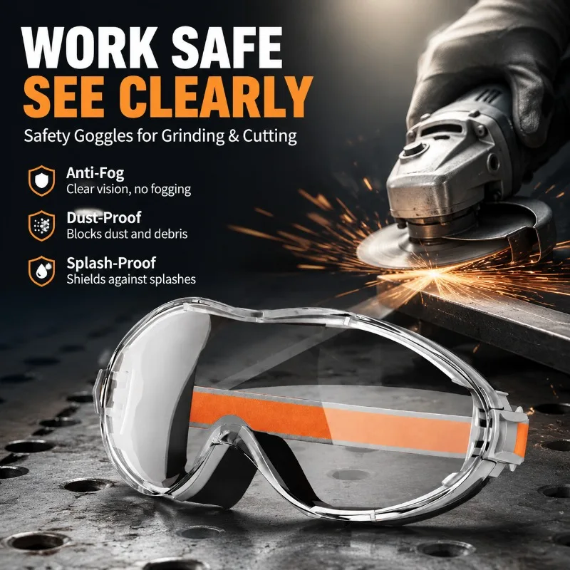 Dustproof Anti Fog Safety Goggles Anti Splash Eye Shield Grinding Cutting Polishing Labor Protective Eyewear Sand Wind Barrier
Dustproof Anti Fog Safety Goggles Anti Splash Eye Shield Grinding Cutting Polishing Labor Protective Eyewear Sand Wind Barrier