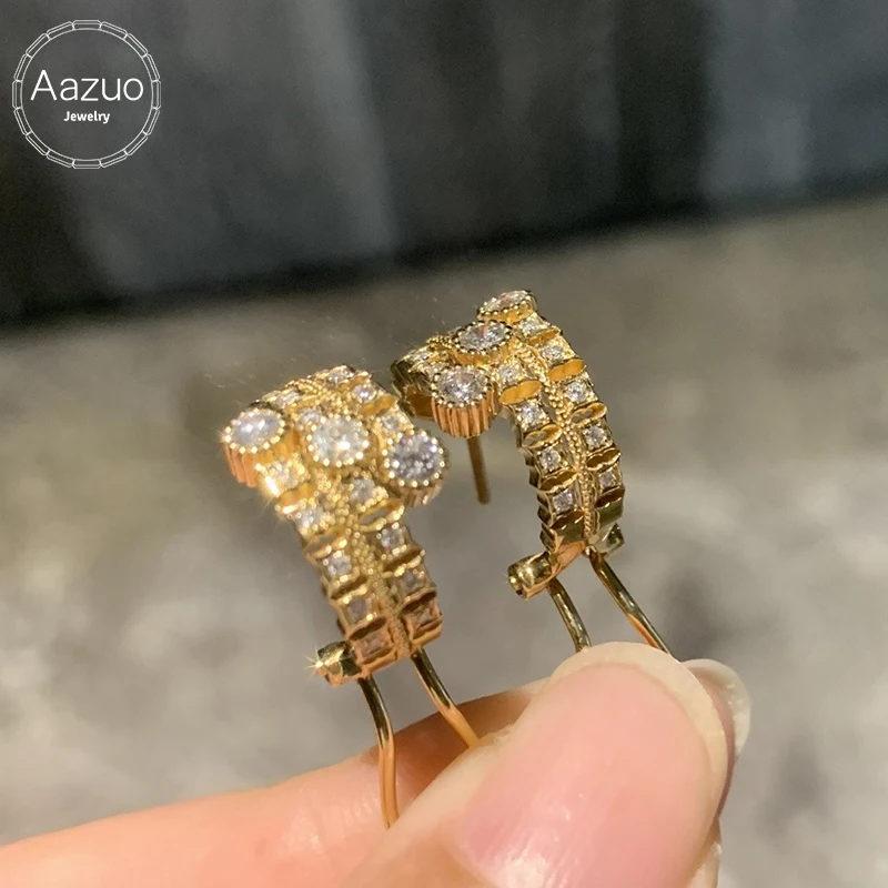 Винтажные серьги-клипсы Aazuo из 18-каратного желтого золота с натуральными бриллиантами 0,57 карата для женщин, для торжественных мероприятий
Винтажные серьги-клипсы Aazuo из 18-каратного желтого золота с натуральными бриллиантами 0,57 карата для женщин, для торжественных мероприятий