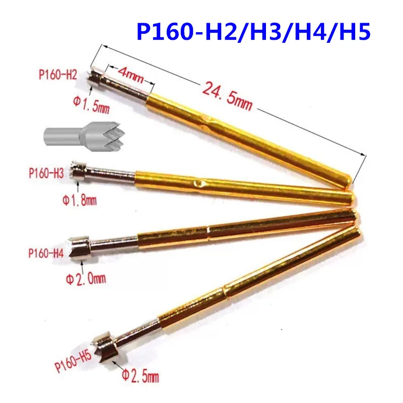 20PCS P160-H2 H3 H4 H5 Plum Head Spring Test Probe Outer Diameter 1.36mm Length 24.5mm PCB Pogo Pin
20PCS P160-H2 H3 H4 H5 Plum Head Spring Test Probe Outer Diameter 1.36mm Length 24.5mm PCB Pogo Pin