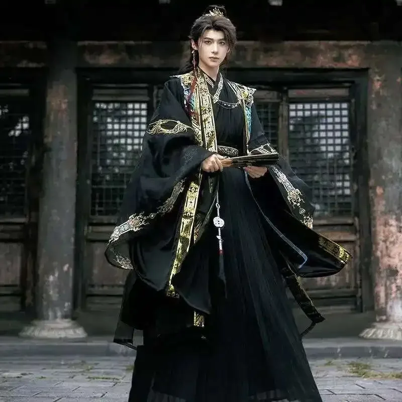 Men's Ancient Embroidery Hanfu Traditional Chinese God Master Cosplay Costume Classic Halloween Carnival Stage Clothing Boys
Men's Ancient Embroidery Hanfu Traditional Chinese God Master Cosplay Costume Classic Halloween Carnival Stage Clothing Boys