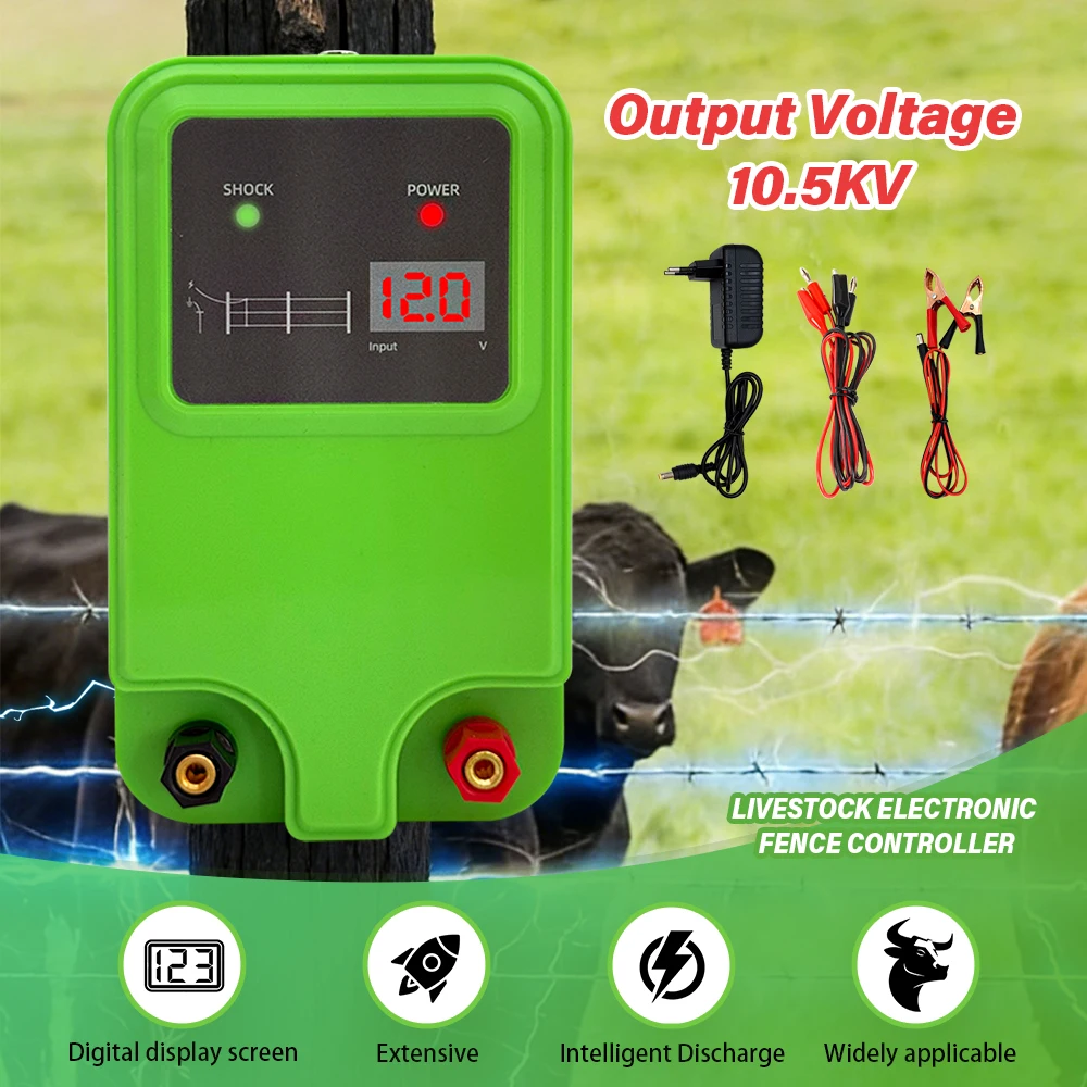 Livestock Fence Energizer - High-Voltage Pulse Generator Electric Fence Unit for Pasture Farm Cattle Sheep Livestock Fencing
Livestock Fence Energizer - High-Voltage Pulse Generator Electric Fence Unit for Pasture Farm Cattle Sheep Livestock Fencing