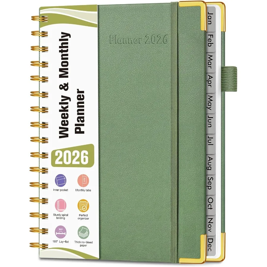 2026 Planner Hardcover Leather Weekly and Monthly Planner January 2026 December 2026 Spiral Yearly Agenda Organizer Book 2026 w
2026 Planner Hardcover Leather Weekly and Monthly Planner January 2026 December 2026 Spiral Yearly Agenda Organizer Book 2026 w
