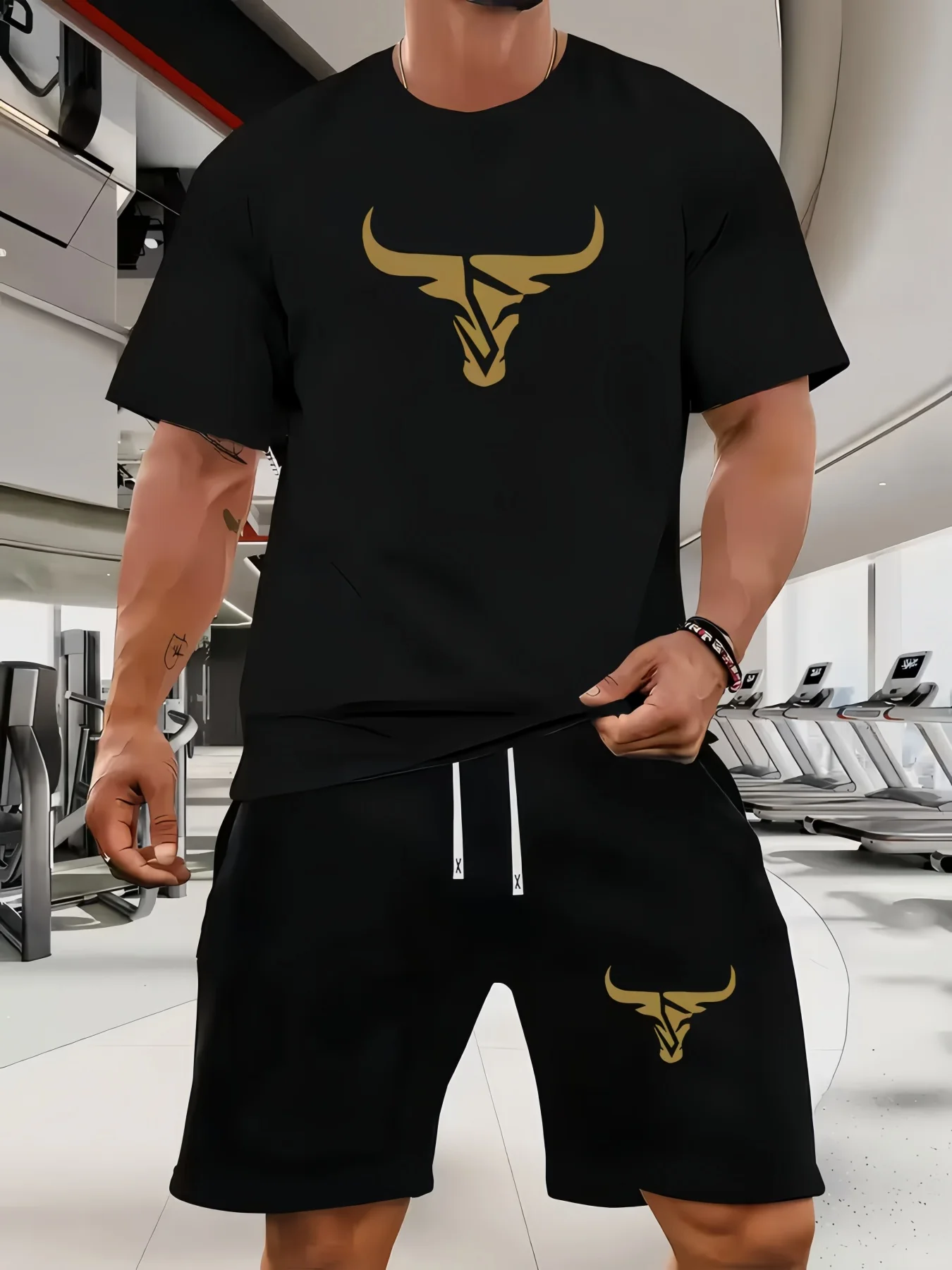 2026 men's summer T-shirt and shorts set, men's breathable sportswear set, casual and fashionable short sleeved T-shirt set
2026 men's summer T-shirt and shorts set, men's breathable sportswear set, casual and fashionable short sleeved T-shirt set