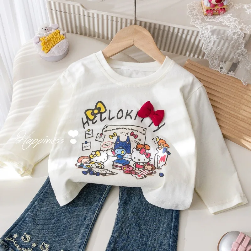 Hello Kitty Baby Long Sleeve T-shirt 2025 New Spring Autumn Children Cartoon Printed Polka Dot Pullover Kids Casual Clothing
Hello Kitty Baby Long Sleeve T-shirt 2025 New Spring Autumn Children Cartoon Printed Polka Dot Pullover Kids Casual Clothing