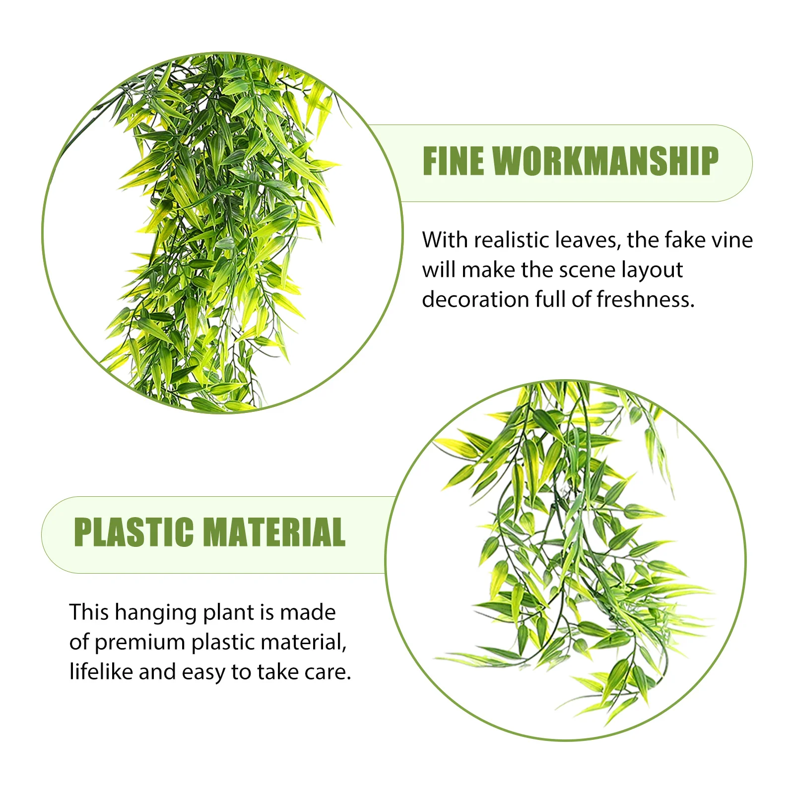 Simulated Plant Artificial Hanging Vine for Bedroom Wall Decoration Indoor Plastic Plants Fake Greenery
Simulated Plant Artificial Hanging Vine for Bedroom Wall Decoration Indoor Plastic Plants Fake Greenery