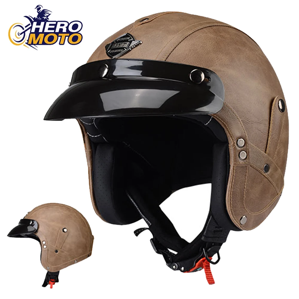 3/4 Open Face Motorcycle Helmet Vintage Helmet Men's Retro Helmet Riding Moto Helmets Half Face Motorbike Helmets Summer Racing
3/4 Open Face Motorcycle Helmet Vintage Helmet Men's Retro Helmet Riding Moto Helmets Half Face Motorbike Helmets Summer Racing