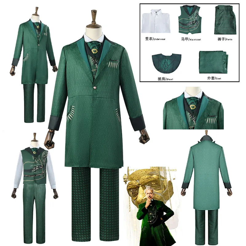 WHH Anime Wizard Cosplay Costume Green Coat Pants Nice cosplay Outfits Men Role play Halloween Party Performance suit Restor
WHH Anime Wizard Cosplay Costume Green Coat Pants Nice cosplay Outfits Men Role play Halloween Party Performance suit Restor