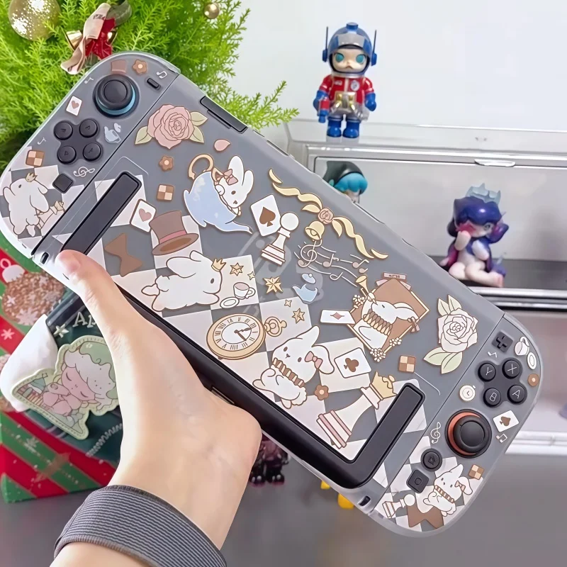Original Switch 2 Protective Shell Cute Cartoon Alice Rabbit Switch 2 Protective Shell Customized Anime Peripheral