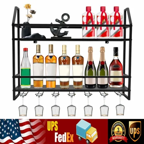 Wall Mounted Wine Rack with Glass Holder - Stylish Storage for Home & Bar
Wall Mounted Wine Rack with Glass Holder - Stylish Storage for Home & Bar