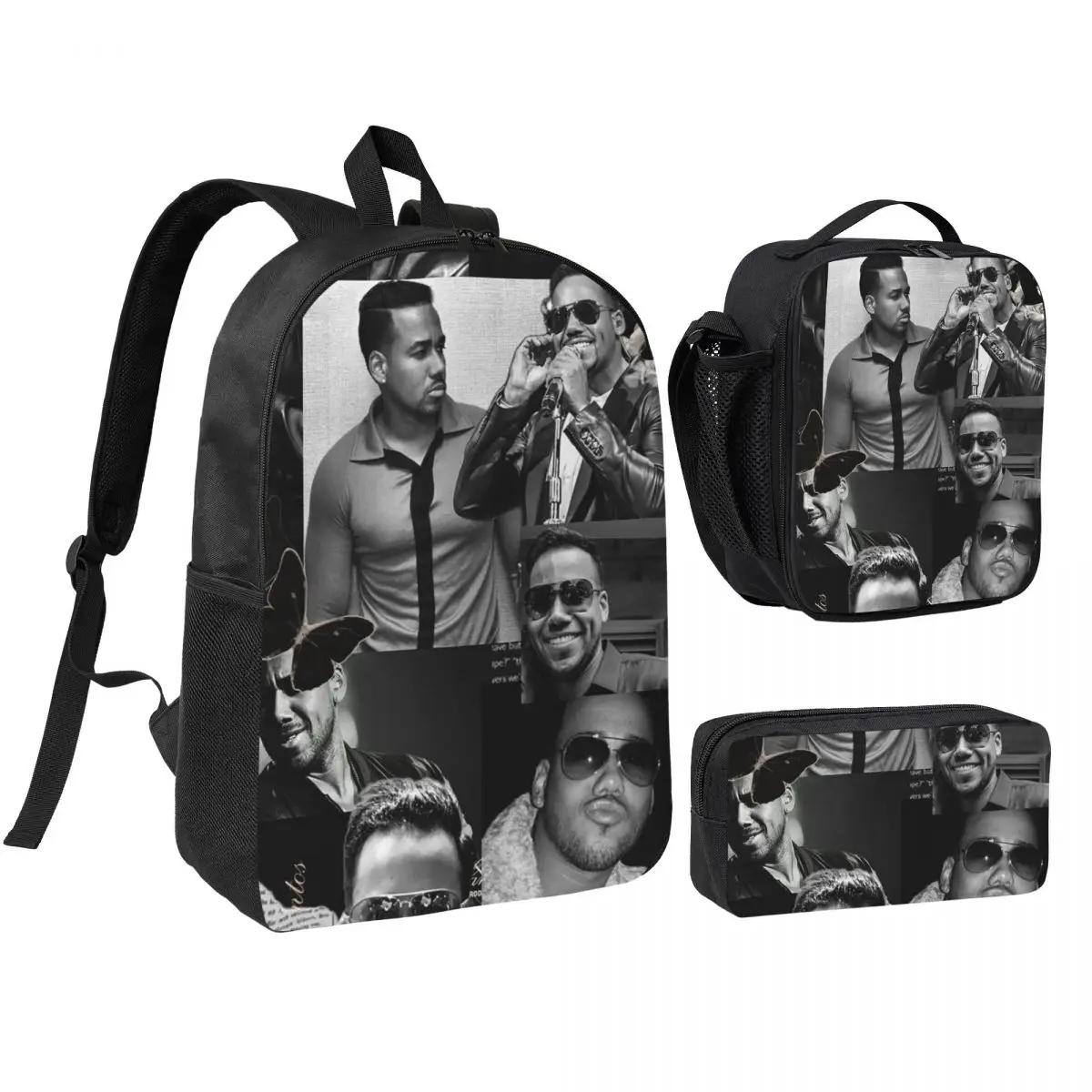 Latin Singer Romeo Santos Backpack Student BookBag School Bag Shoulder Bags 3ps Insulated Lunch Bag Pencil Case
Latin Singer Romeo Santos Backpack Student BookBag School Bag Shoulder Bags 3ps Insulated Lunch Bag Pencil Case