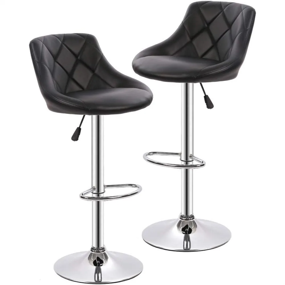 Bar Stools Set of 2 Swivel Counter Height Stools with Back PU Leather Adjustable Gas Lift 24.8-32.7 inch, Easy Assembly
Bar Stools Set of 2 Swivel Counter Height Stools with Back PU Leather Adjustable Gas Lift 24.8-32.7 inch, Easy Assembly