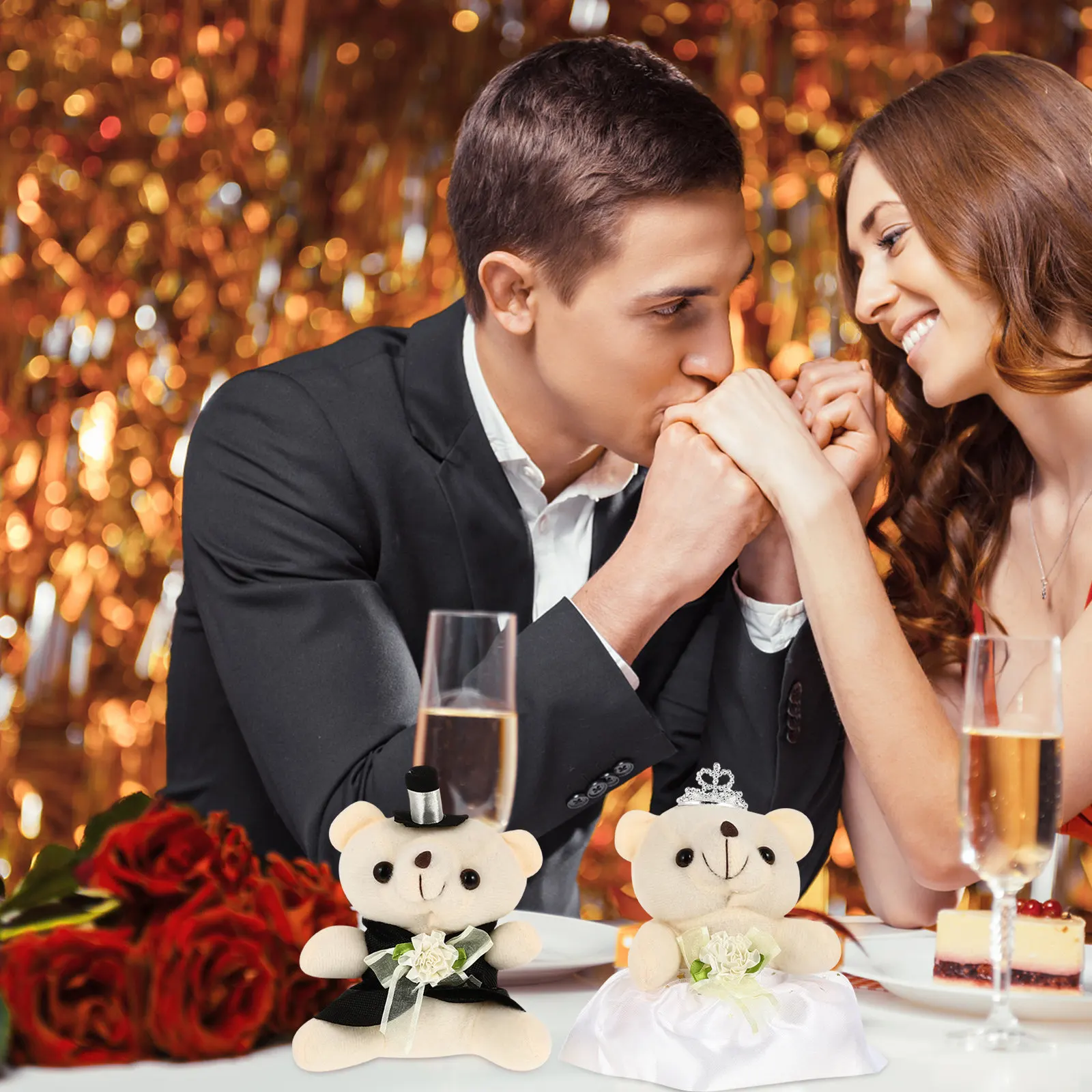 1Pair Valentine Bear Couple Decoration Romantic Wedding Home Ornament Lovely Bedroom Living Room Adornment Special Cartoon Bear
1Pair Valentine Bear Couple Decoration Romantic Wedding Home Ornament Lovely Bedroom Living Room Adornment Special Cartoon Bear
