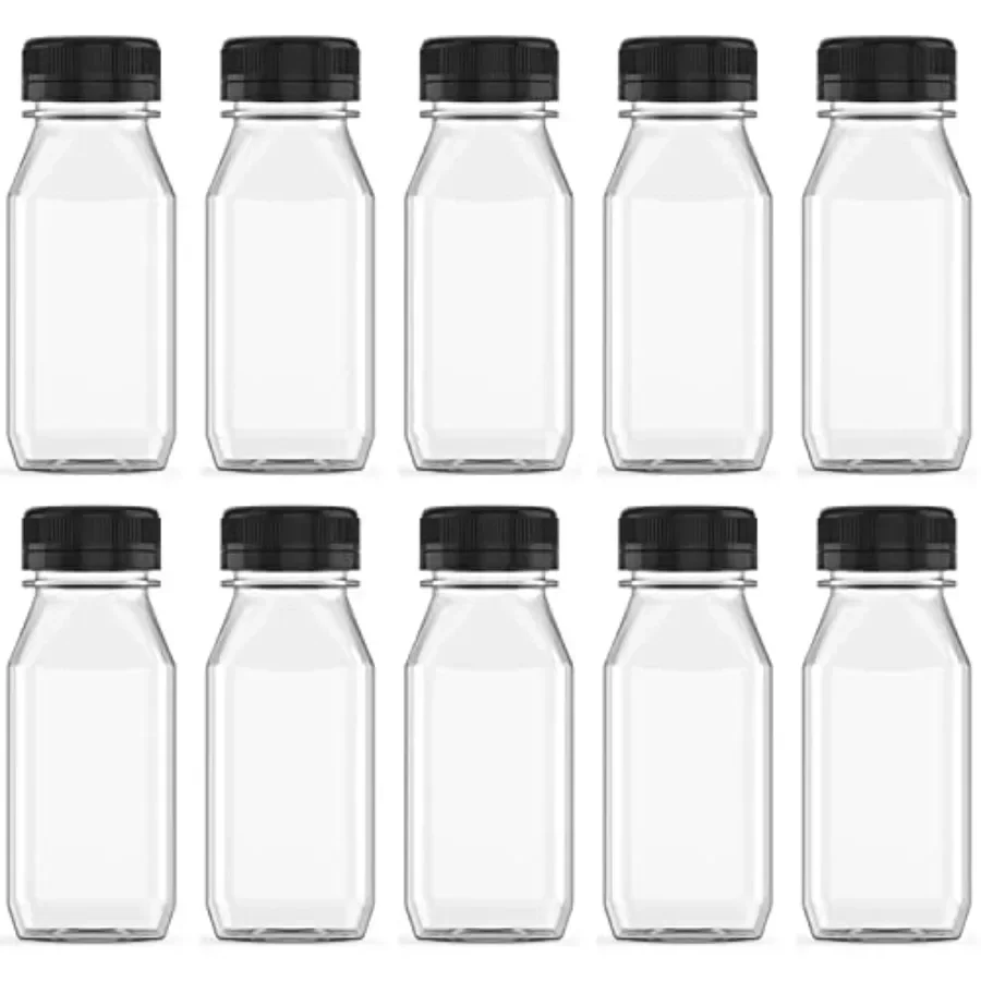 Juice bottles for home juicing: 10 pcs, 6 oz plastic containers with black lids, ideal for juice, smoothies, milk, and homemade
Juice bottles for home juicing: 10 pcs, 6 oz plastic containers with black lids, ideal for juice, smoothies, milk, and homemade