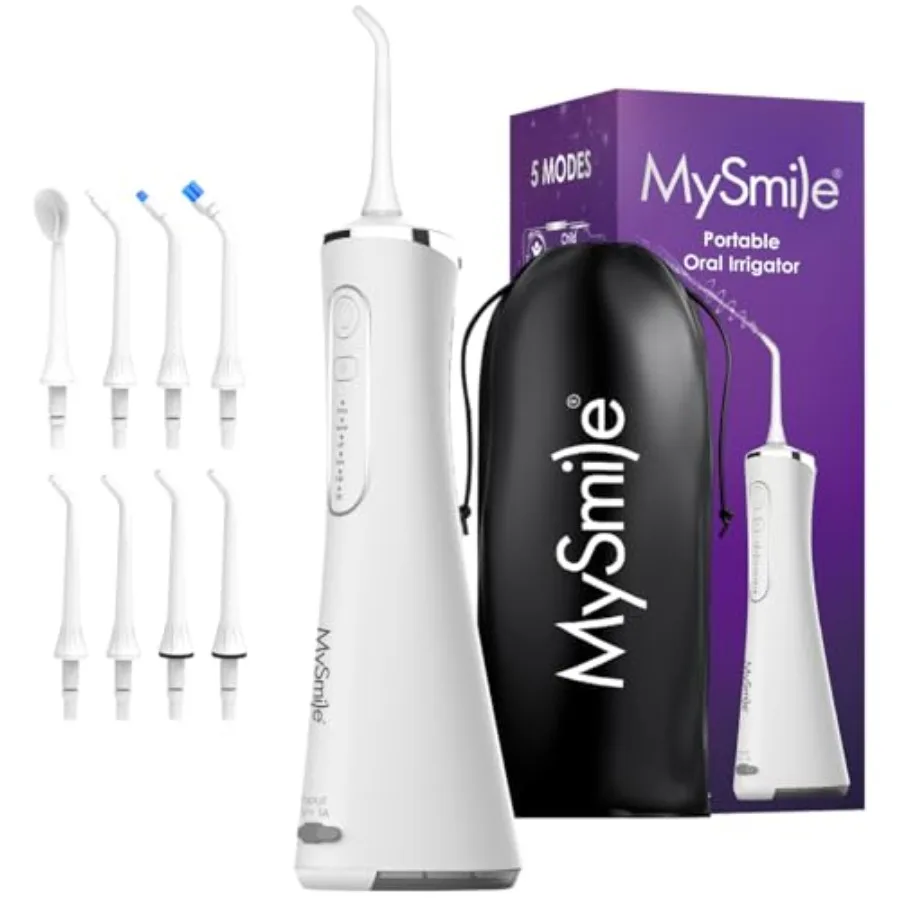 LP211 Cordless Water Flossers Portable Rechargeable Oral Irrigator for Teeth Cleaning 5 Cleaning Modes IPX7 Waterproof 8 Replac
LP211 Cordless Water Flossers Portable Rechargeable Oral Irrigator for Teeth Cleaning 5 Cleaning Modes IPX7 Waterproof 8 Replac