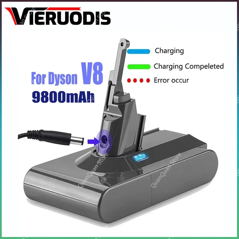 For Dyson V8 battery 4800/6800/7800/9800Ah 21.6V For Dyson V8 Battery Li-ion Vacuum Cleaner Rechargeable Battery
For Dyson V8 battery 4800/6800/7800/9800Ah 21.6V For Dyson V8 Battery Li-ion Vacuum Cleaner Rechargeable Battery