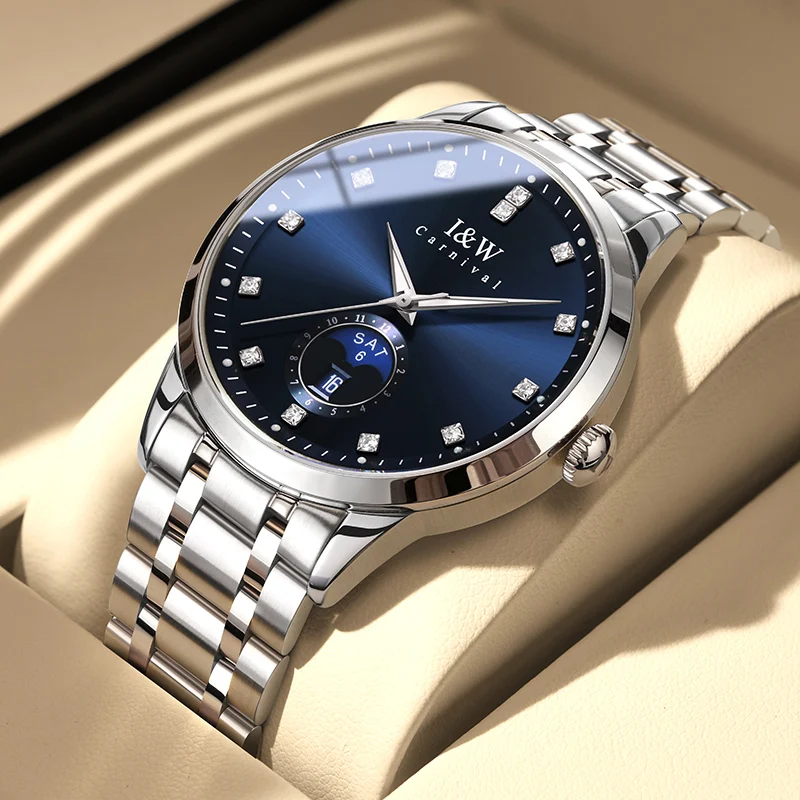 I&W Men Automatic Watch 41mm Luxury Mechanical Wristwatch 5ATM Waterproof Luminous Sapphire Butterfly Clasp Month Week Date
I&W Men Automatic Watch 41mm Luxury Mechanical Wristwatch 5ATM Waterproof Luminous Sapphire Butterfly Clasp Month Week Date