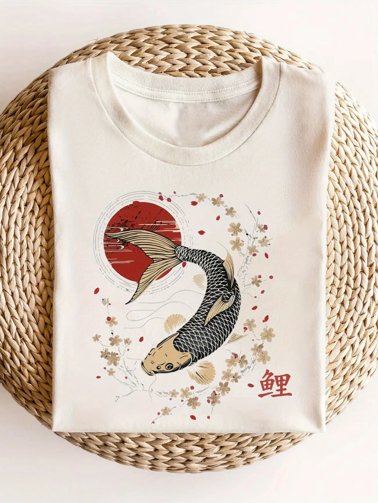 Plus size women's short sleeve T-shirt Koi Fish Cherry Blossom Sun Circle Everyday comfortable and versatile style summer
Plus size women's short sleeve T-shirt Koi Fish Cherry Blossom Sun Circle Everyday comfortable and versatile style summer