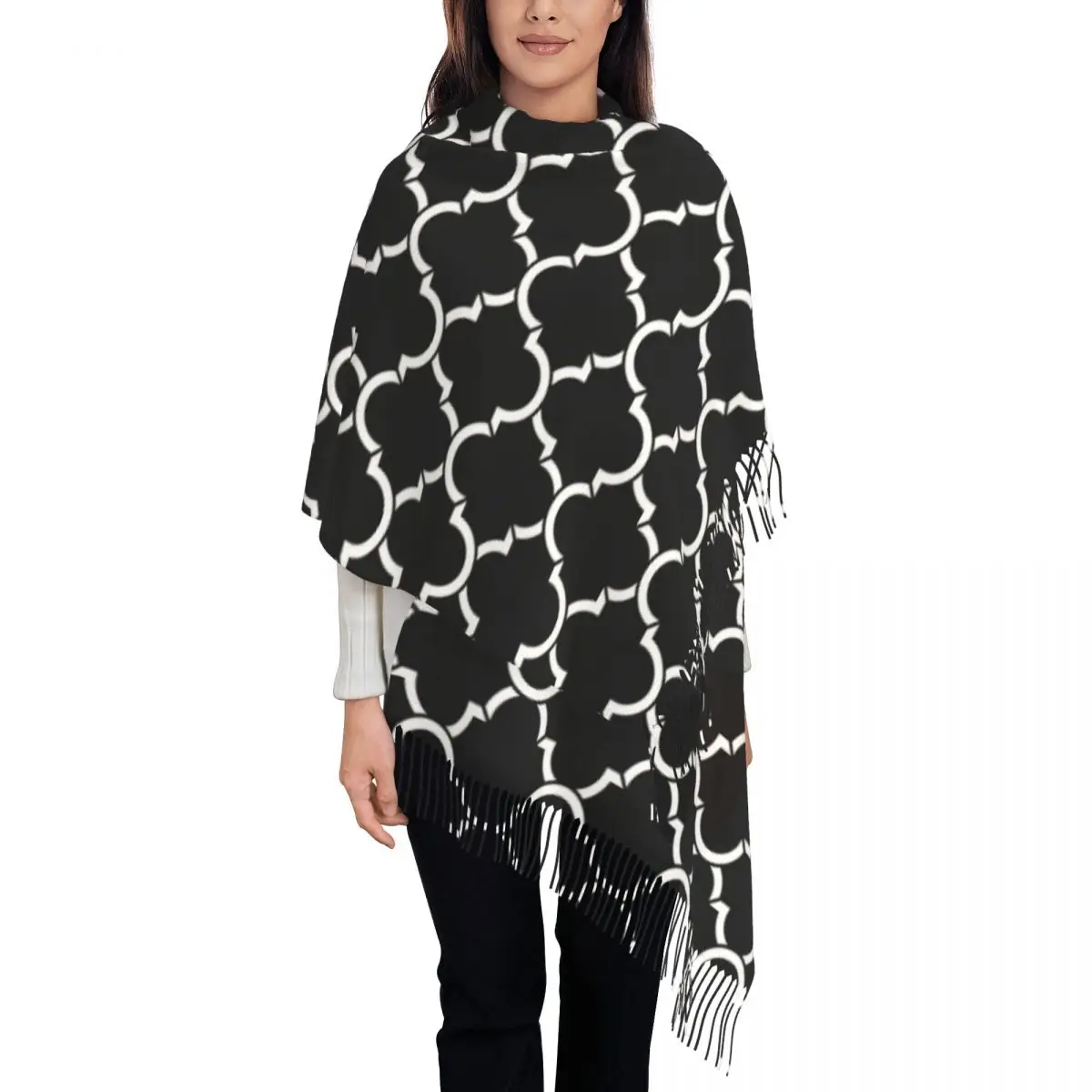 Women Scarf Warm Quatrefoil Large Scarves with Tassel Fashion Geometric Luxury 2024 Shawls and Wraps Autumn Design Bufanda
Women Scarf Warm Quatrefoil Large Scarves with Tassel Fashion Geometric Luxury 2024 Shawls and Wraps Autumn Design Bufanda