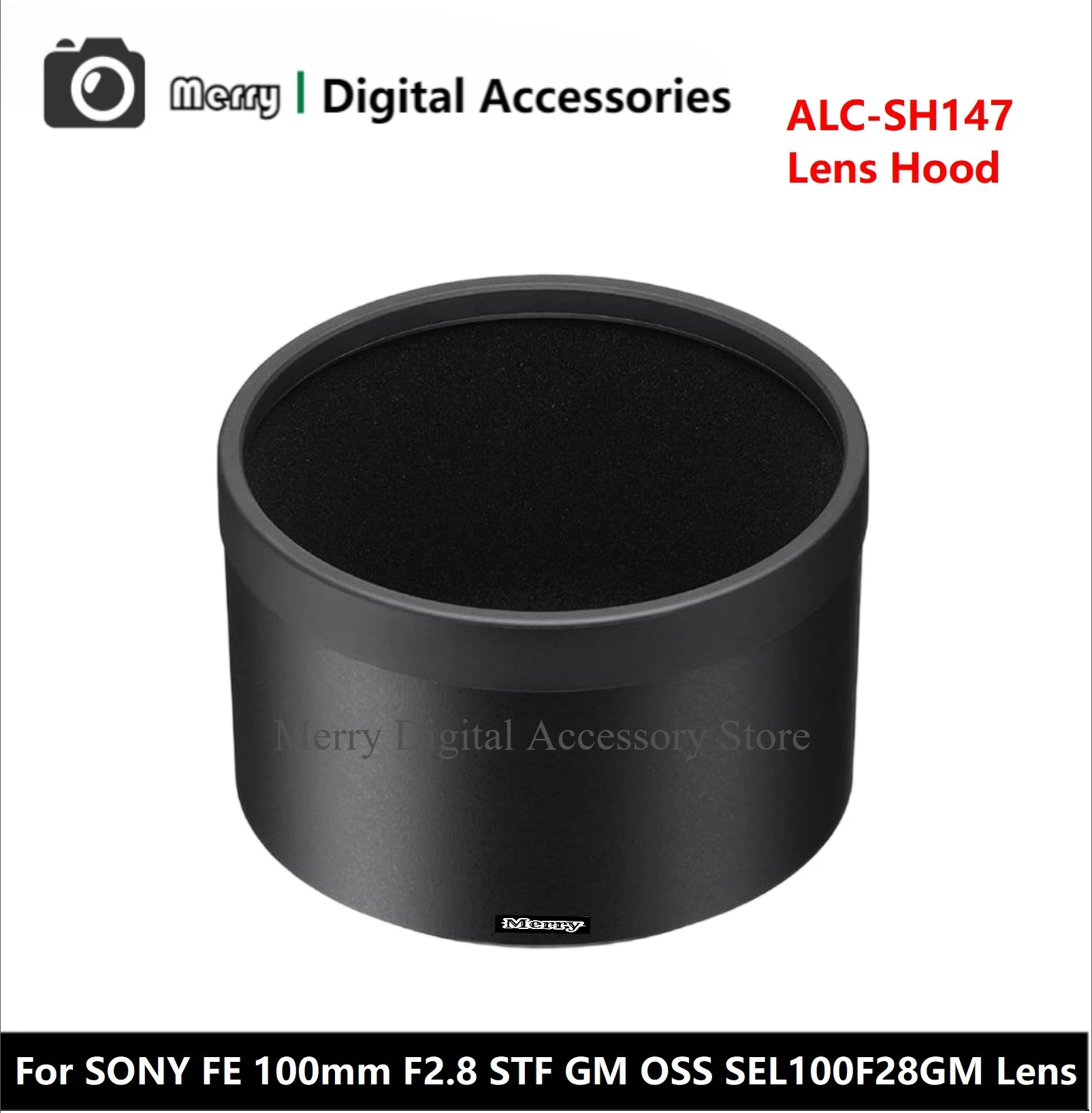 New Original Genuine Front Lens Hood ALC-SH147 For SONY FE 100mm F2.8 STF GM OSS SEL100F28GM Lens
New Original Genuine Front Lens Hood ALC-SH147 For SONY FE 100mm F2.8 STF GM OSS SEL100F28GM Lens