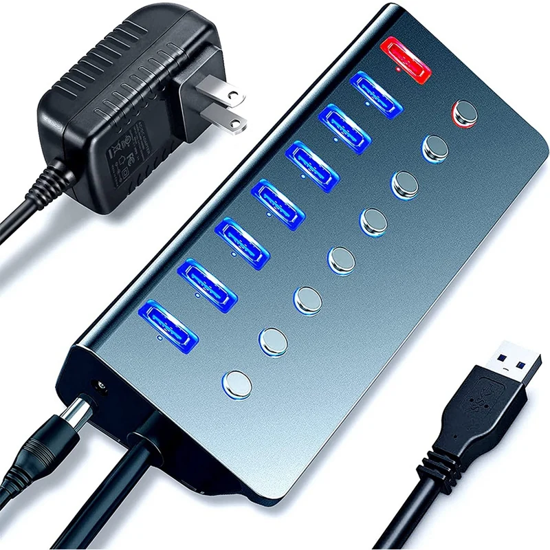 8-портовый концентратор USB 3,0, удлинитель USB с выключателями ВКЛ./ВЫКЛ., адаптер 15 Вт, поддержка разветвителя, компьютерные аксессуары, вилка стандарта США
8-портовый концентратор USB 3,0, удлинитель USB с выключателями ВКЛ./ВЫКЛ., адаптер 15 Вт, поддержка разветвителя, компьютерные аксессуары, вилка стандарта США