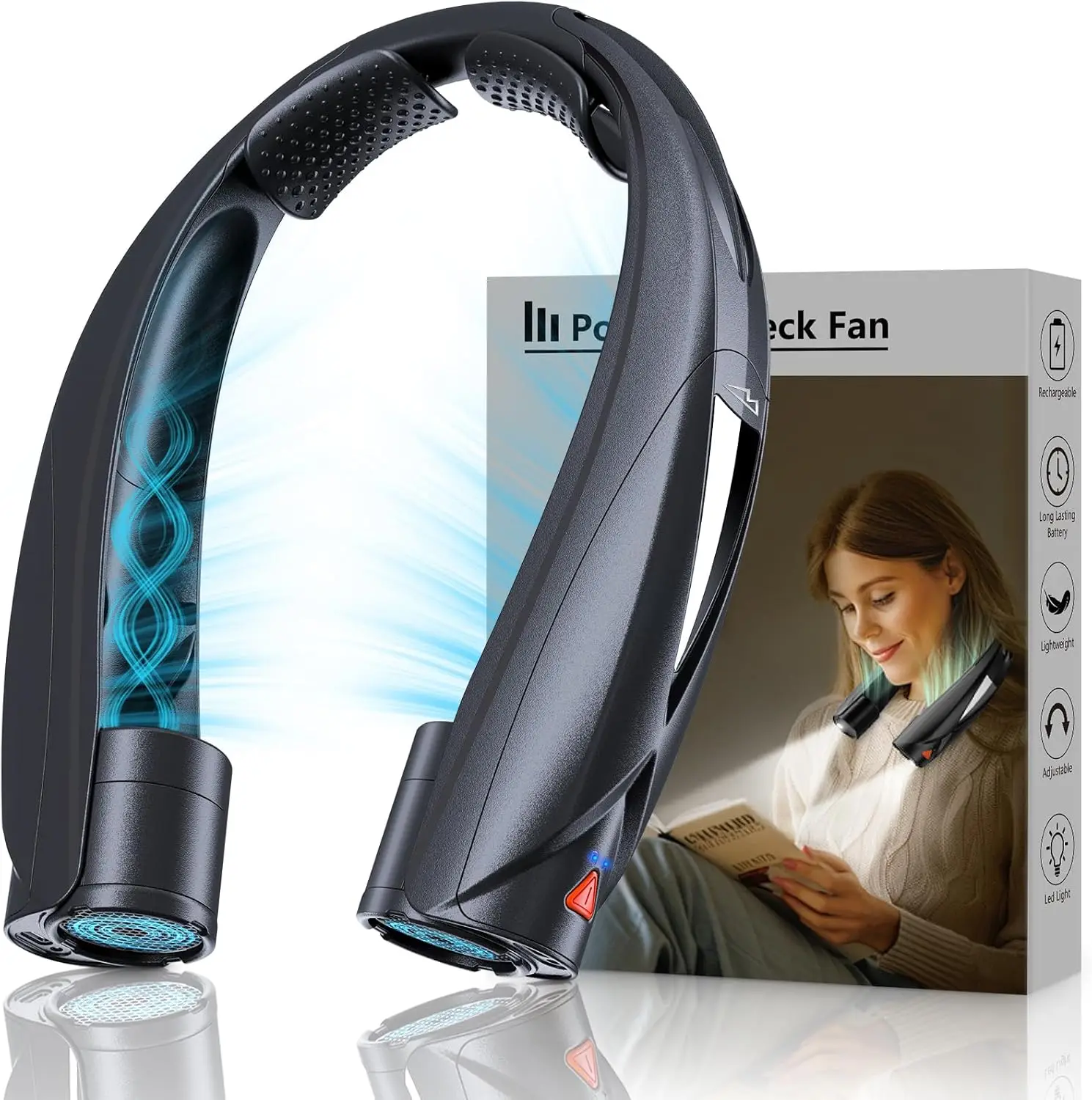Portable Neck Fan with LED Light, 6-20H Battery, 6 Speeds, USB-C Rechargeable, Hands-Free Cooling Gift for Men Women
Portable Neck Fan with LED Light, 6-20H Battery, 6 Speeds, USB-C Rechargeable, Hands-Free Cooling Gift for Men Women
