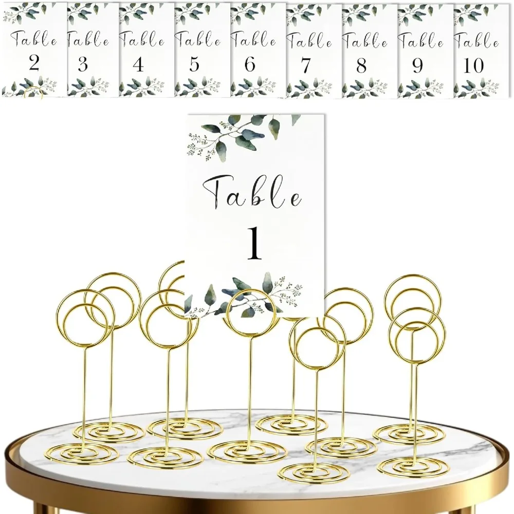 10 Pack Gold Table Number Holders with Floral Cards, 3.5” Place Card Holders for Table at Weddings, Events & Restaurants, Elegan
10 Pack Gold Table Number Holders with Floral Cards, 3.5” Place Card Holders for Table at Weddings, Events & Restaurants, Elegan