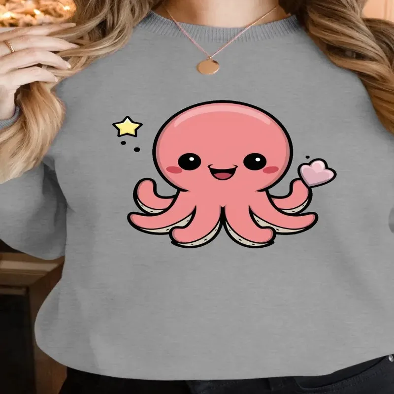 Fall Winter Plus Size Women Oversize Female Sweatshirt Clothes Cartoon Cute Octopus smile Pure Cotton Breathable Fabric Trendy
Fall Winter Plus Size Women Oversize Female Sweatshirt Clothes Cartoon Cute Octopus smile Pure Cotton Breathable Fabric Trendy