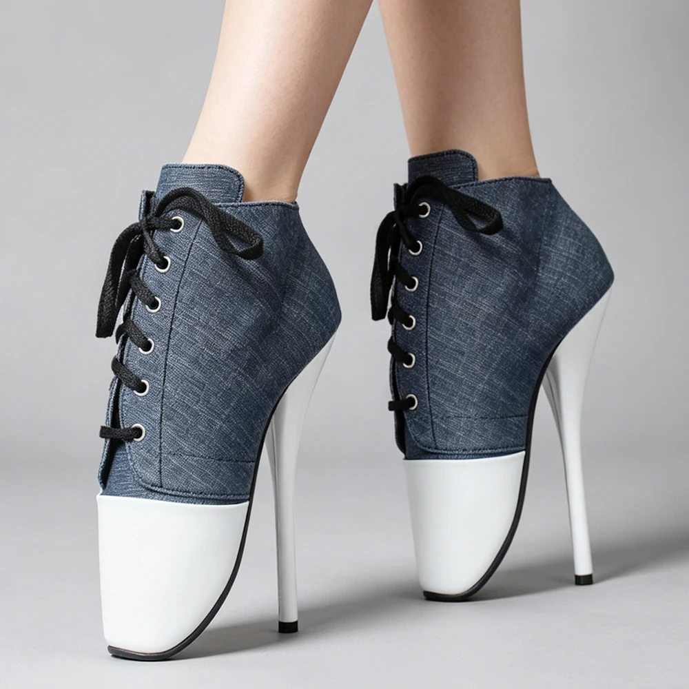 18Cm High Heel Denim Ballet style Fetish Sexy Shoes Size 36-46
18Cm High Heel Denim Ballet style Fetish Sexy Shoes Size 36-46