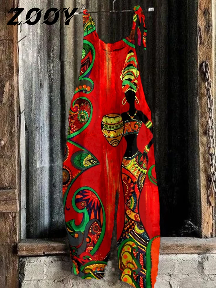 S-5XL Jumpsuit Casual Fashion Loose Ethnic Style Art Color Blocking Women Tribal Ancient Mask Printing Jumpsuit Pants ZOOY
S-5XL Jumpsuit Casual Fashion Loose Ethnic Style Art Color Blocking Women Tribal Ancient Mask Printing Jumpsuit Pants ZOOY