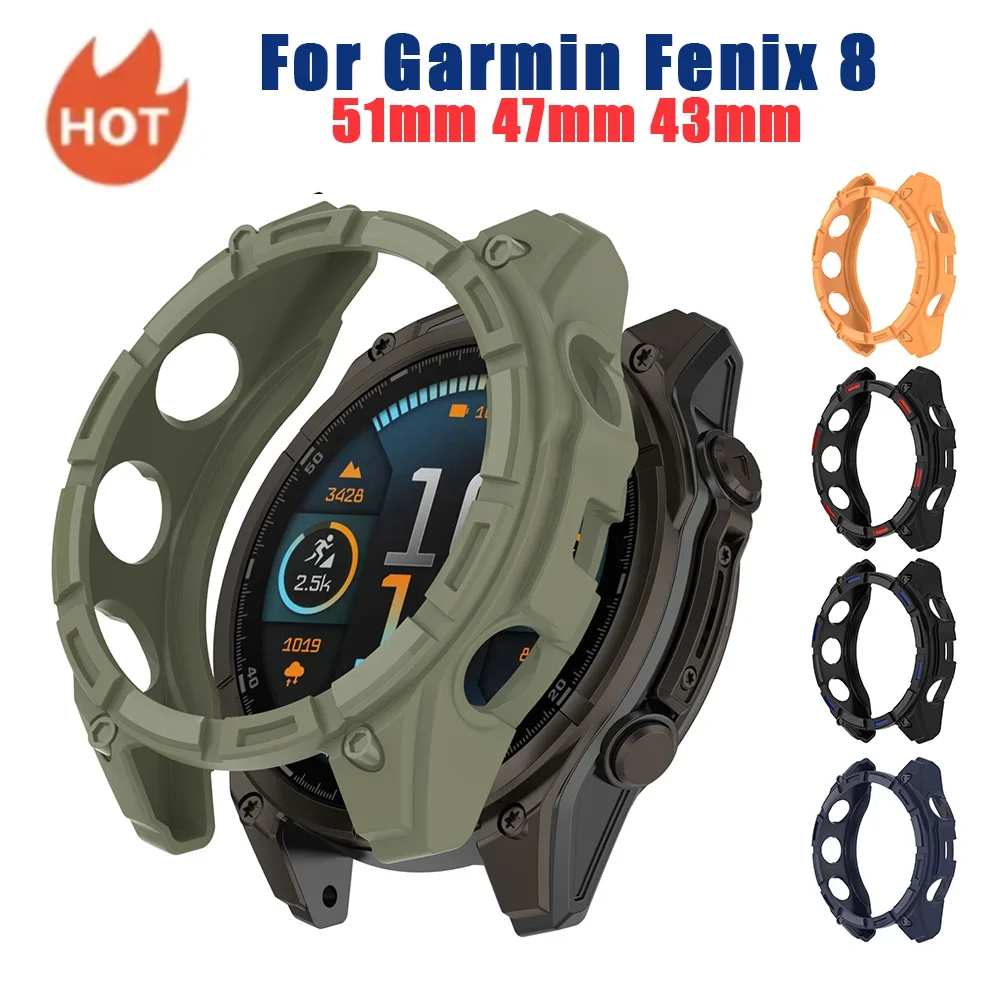 Защитный чехол для Garmin Fenix 8 51 мм, 47 мм, 43 мм, силиконовый бампер для умных часов Garmin Fenix 8 серии, полупокрытие, чехол для часов 
Защитный чехол для Garmin Fenix 8 51 мм, 47 мм, 43 мм, силиконовый бампер для умных часов Garmin Fenix 8 серии, полупокрытие, чехол для часов