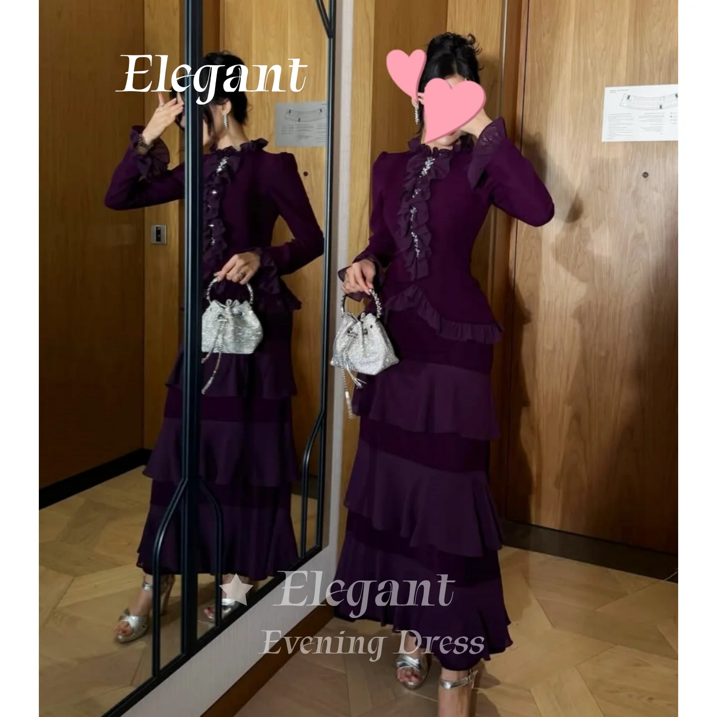 Elegant Vintage Evening Dresses Mermaid Beads Sweet Purple Prom Dress New Ruffle Pleated Formal Wedding Guest Dress Customized
Elegant Vintage Evening Dresses Mermaid Beads Sweet Purple Prom Dress New Ruffle Pleated Formal Wedding Guest Dress Customized