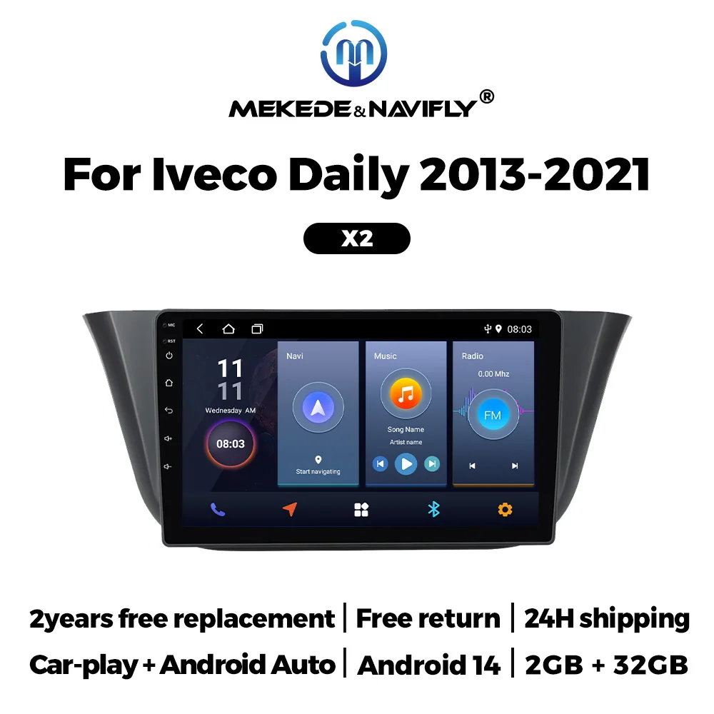 Android 14 Auto Car Radio for Iveco Daily 2013-2021 CarPlay FM Multimedia Video Player GPS Navigation IPS Touch Screen Autoradio
Android 14 Auto Car Radio for Iveco Daily 2013-2021 CarPlay FM Multimedia Video Player GPS Navigation IPS Touch Screen Autoradio