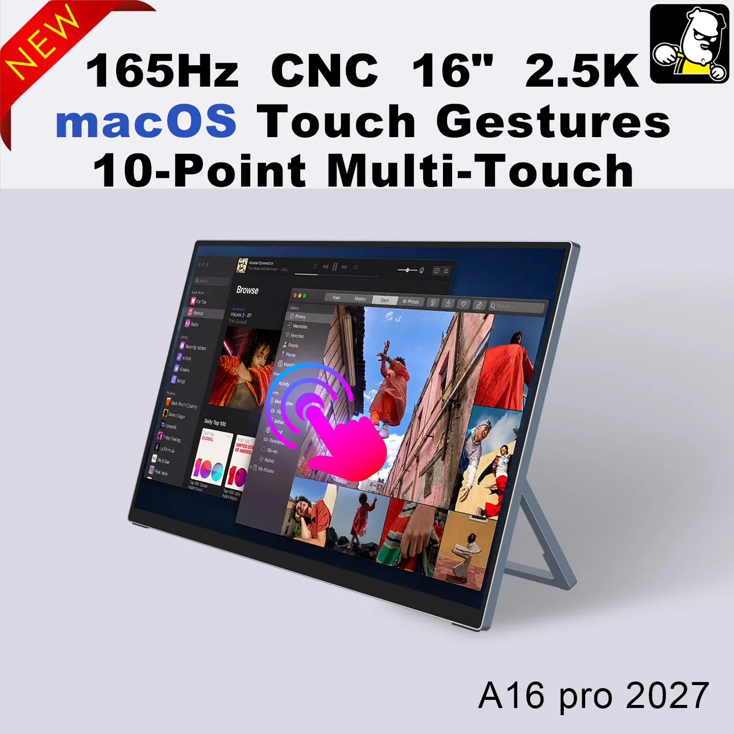 KungFuGo A16 pro 2027 Portable Monitor Touchscreen 165Hz One-Cable Solution Gesture Touch Control Secondary Display for Switch
KungFuGo A16 pro 2027 Portable Monitor Touchscreen 165Hz One-Cable Solution Gesture Touch Control Secondary Display for Switch