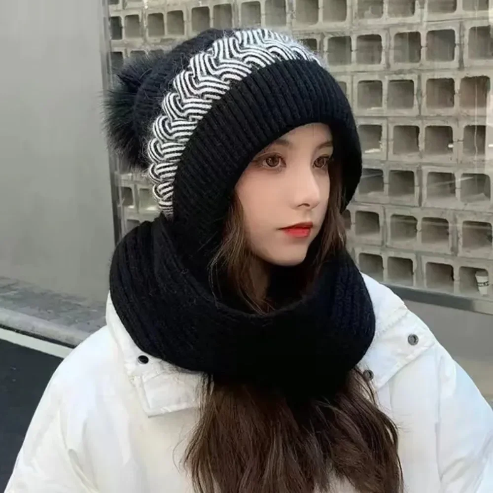 Women's Woolen Hat Winter Plush Thick Scarf All-in-one Headband Cycling Warm Windproof Ear Protection Knitted Hats Winter Caps
Women's Woolen Hat Winter Plush Thick Scarf All-in-one Headband Cycling Warm Windproof Ear Protection Knitted Hats Winter Caps