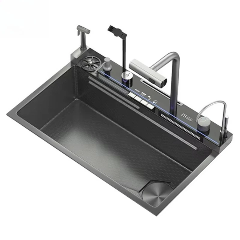 Smart Waterfall Multifunctional Single Sink Kitchen Sink