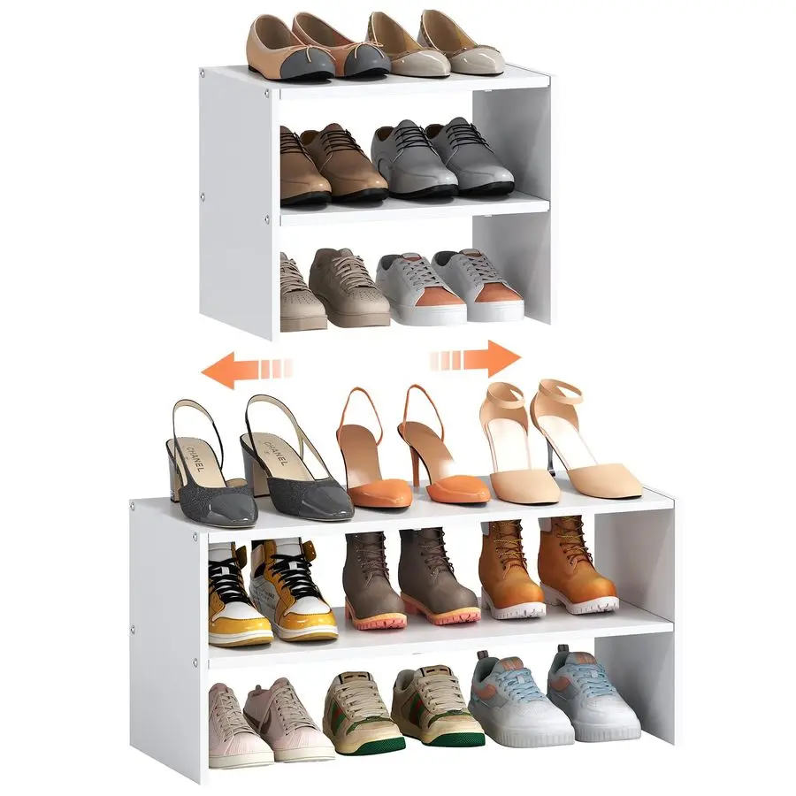 Expandable White Shoe Rack Organizer for Closet, Stackable Shoe Rack Storage Shelf, Small Iron Wood Combination Shoe Shelves for
Expandable White Shoe Rack Organizer for Closet, Stackable Shoe Rack Storage Shelf, Small Iron Wood Combination Shoe Shelves for