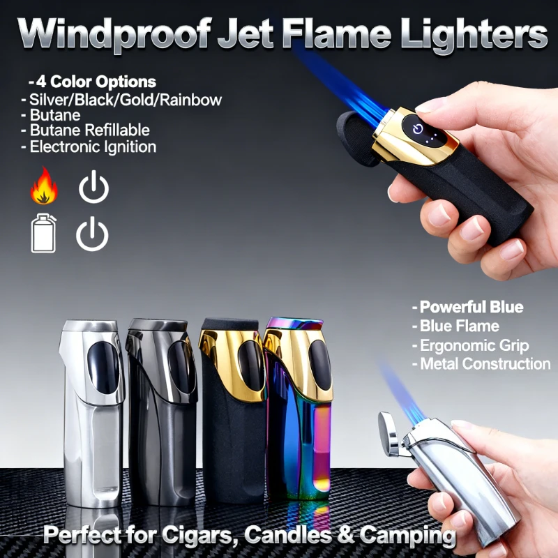 JOBON 2026 Best-selling Triple Blue Flame Lighter - Smart Touch Sensor Ignition, LED Power Display, Windproof Butane Gas Gadget
JOBON 2026 Best-selling Triple Blue Flame Lighter - Smart Touch Sensor Ignition, LED Power Display, Windproof Butane Gas Gadget