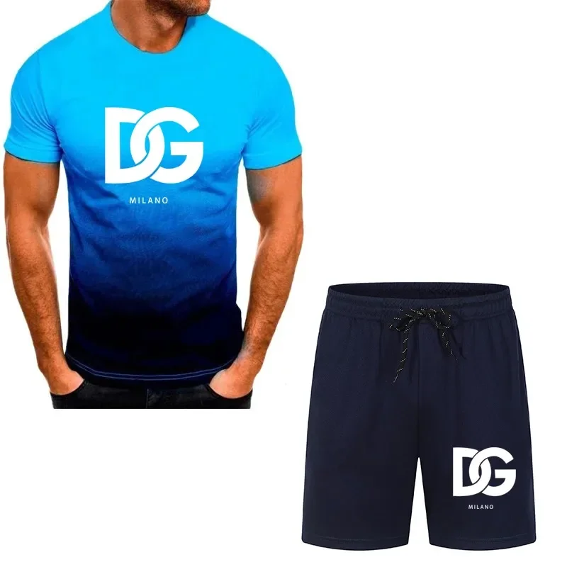 Summer breathable short sleeved T-shirt+casual jogging shorts 2-piece set for men's quick drying fitness suit
Summer breathable short sleeved T-shirt+casual jogging shorts 2-piece set for men's quick drying fitness suit