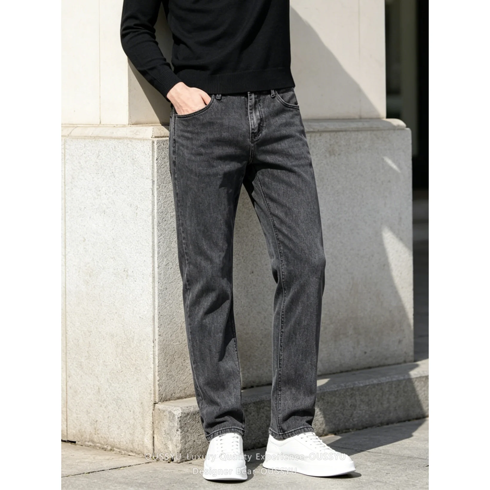 Brand Clothing Smoke Gray Men's Jeans Slim Casual Stretchy Denim Pants Trendy Vintage Washed Style Trousers Man Plus Size 40
Brand Clothing Smoke Gray Men's Jeans Slim Casual Stretchy Denim Pants Trendy Vintage Washed Style Trousers Man Plus Size 40